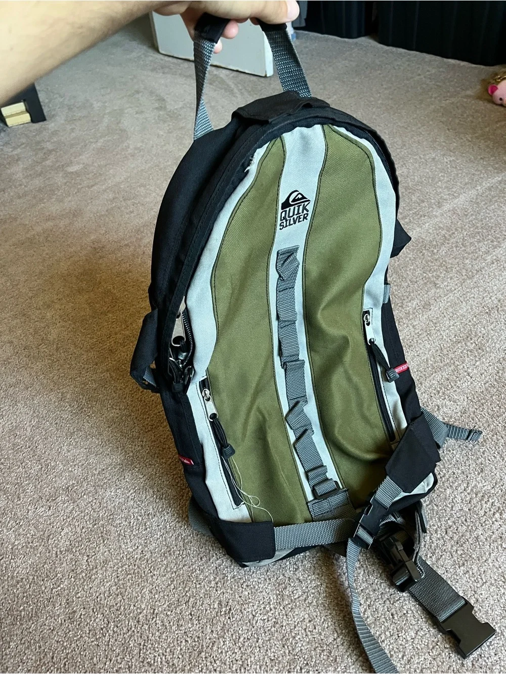 VTG 00’s / Y2K Quiksilver Forest Green Backpack